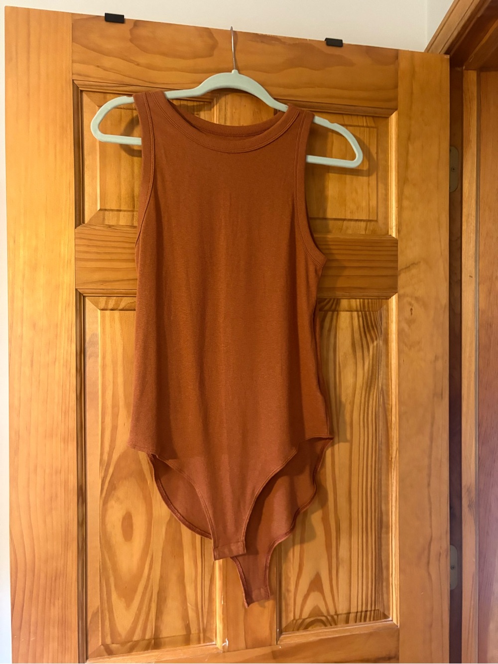NWOT a new day Women's Rust Tank Bodysuit - Sleeveless Scoop Neck